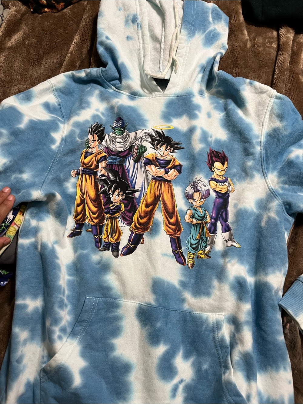 Men’s Blue Tie-Dye Dragon Team Hooded Sweatshirt
